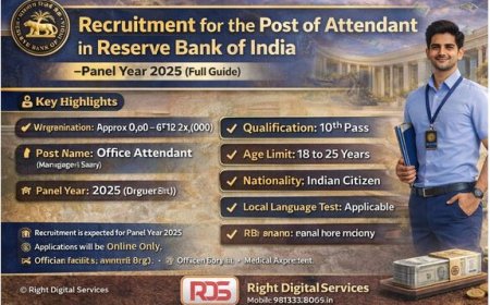 Reserve Bank of India में Office Attendant पद पर भर्ती — Panel Year 2026 के लिए संभावित अवसर