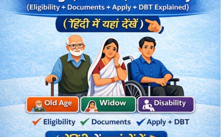 Pension Schemes — Old Age, Widow, Disability (Eligibility + Documents + Apply + DBT Explained)( हिंदी मैं यहाँ देखे)